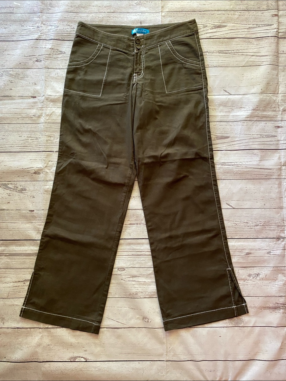 fresh produce Olive Green Wide Leg Pants